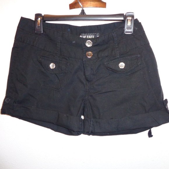 BLUE Spice Black Shorts Size 11 - Picture 3 of 5